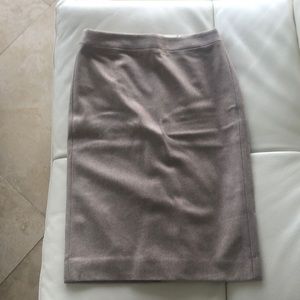 J Crew Wool Pencil Skirt size 2 (cream/tan)